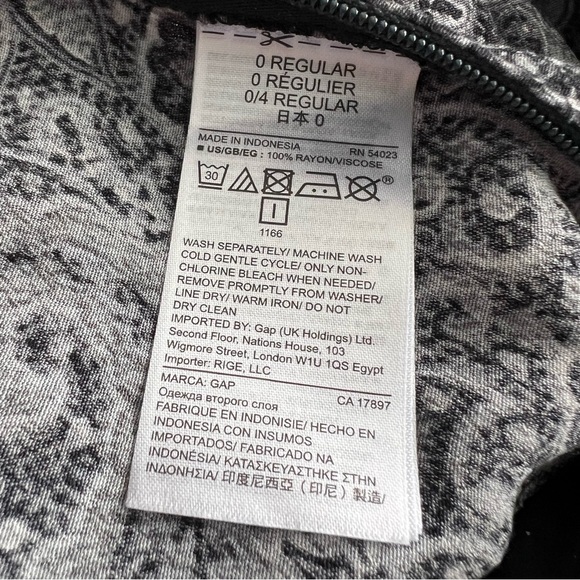 Gap paisley culotte high waisted pants size o - Picture 3 of 4